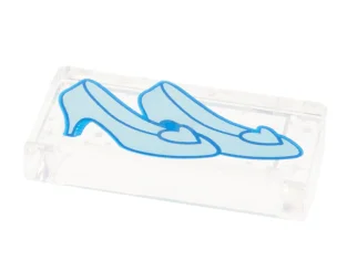 LEGO Tile 1 x 2 with Glass Slippers Pattern