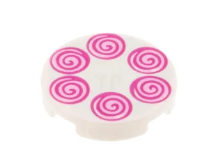 LEGO Tile 2 x 2 Round with Bottom O and Spirals…
