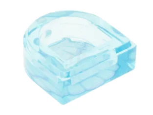 LEGO Tile 1 x 1 Half Circle with Clam Shell Pattern