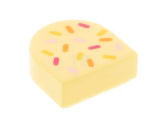 LEGO Tile 1 x 1 Half Circle with Sprinkles Pattern