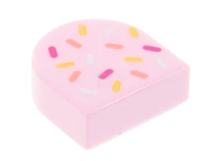 LEGO Tile 1 x 1 Half Circle with Sprinkles Pattern