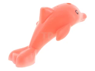 LEGO Delfin Baby, Friends, springend mit schwarzen Augen und goldenen Flecken…