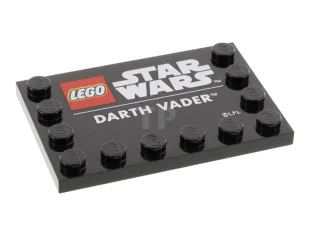 LEGO Tegel 4 x 6 met noppen op randen met 'DARTH…