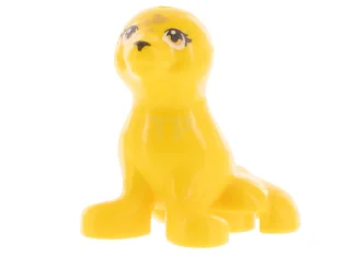 LEGO Zeehond, Friends met zwarte neus, gouden ogen en hartjes op…