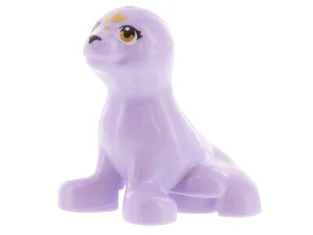 LEGO Zeehond, Friends met zwarte neus, gouden ogen en hartjes op…