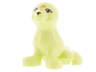 LEGO Zeehond, Friends met zwarte neus, gouden ogen en hartjes op…