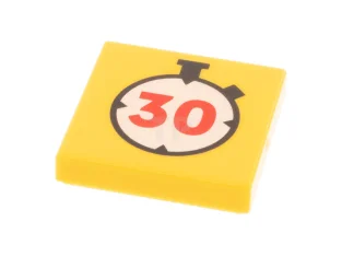 LEGO Baldosa 2 x 2 con Patrón Reloj/Reloj de Parada