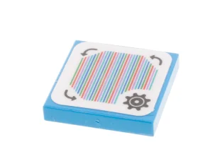 LEGO Baldosa 2 x 2 con patrón de código de escáner…