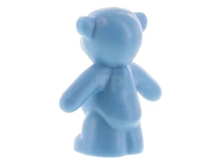 LEGO Teddy Bear with Black Eyes, Blue Nose and Mouth and…
