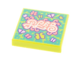 LEGO Tile 2 x 2 with Album Cover - Butterflies Pattern