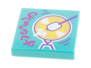 LEGO Tile 2 x 2 with Album Cover - Gong Pattern