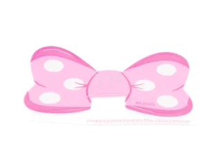 LEGO Noeud en plastique à pois blancs sur fond rose vif…