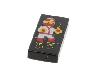 LEGO Tile 1 x 2 with Ninja Video Game Character Pattern