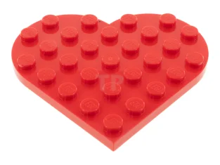 LEGO Plate, Round 6 x 6 Heart