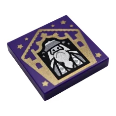 LEGO Tile 2 x 2 with Groove with Chocolate Frog Card…