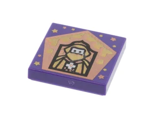 LEGO Tile 2 x 2 with Chocolate Frog Card Pattern