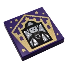 LEGO Tile 2 x 2 with Groove with Chocolate Frog Card…
