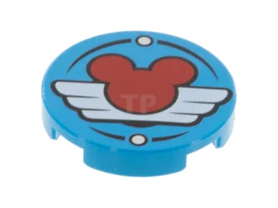 LEGO Tile 2 x 2 Round with Bottom O and Mickey…