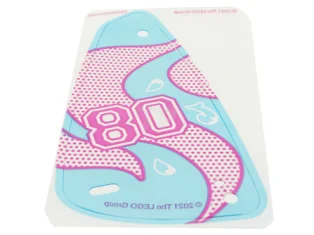 LEGO Vela de plástico 6 x 11,5 con "08" magenta y…