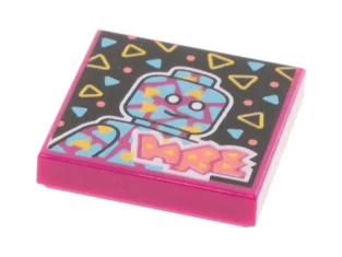 LEGO Tile 2 x 2 with Groove with BeatBit Album Cover…