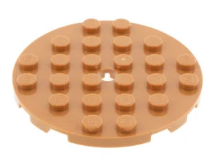 LEGO Platte, rund 6 x 6 mit Loch