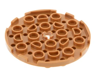 LEGO Platte, rund 6 x 6 mit Loch