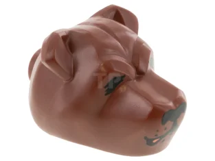 LEGO Dog Head with Mouth with Drool Pattern (Fluffy)