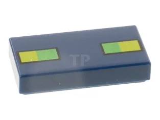 LEGO Tile 1 x 2 with Squares Pattern (Minecraft Phantom Eyes)