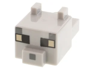 LEGO Minecraft hoofd, blokkerig met oren en neus (kat)