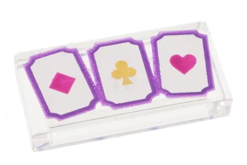 LEGO Tile 1 x 2 with Playing Cards Pattern