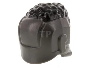 LEGO Minifigur, Kopfbedeckung Helm Space Wraparound mit schwarzem Haar auf der…