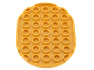 LEGO Tile, Round 6 x 8 Oval with Dark Purple Belle,…