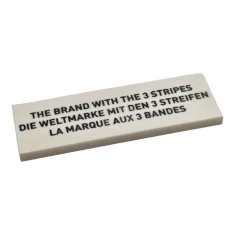 LEGO Tile 2 x 6 with Adias-slogan Pattern