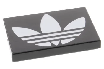 LEGO Tile 2 x 3 with Adidas Trefoil Logo Pattern