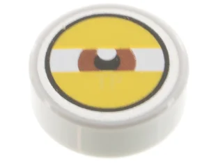 LEGO Tile 1 x 1 Round with Eye Pattern