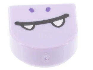 LEGO Tile 1 x 1 Half Circle with Mouth and Fangs…