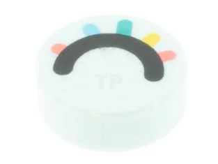 LEGO Tile 1 x 1 Round with Eye Closed Pattern