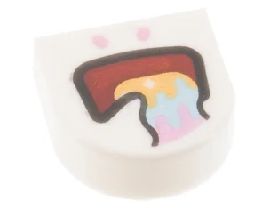 LEGO Tile 1 x 1 Half Circle with Mouth and Tongue…