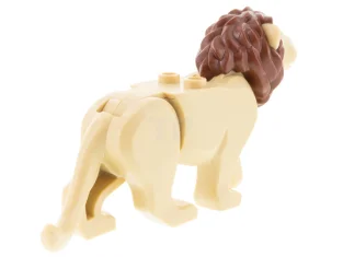 LEGO Kat, groot (leeuw) met roodbruine manen, nougat ogen, nougat neus…