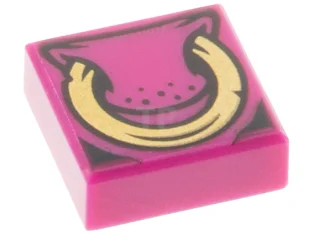 LEGO Tile 1 x 1 with Bull Nose and Ring Pattern