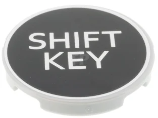 LEGO Tile 3 x 3 Round with 'SHIFT KEY'  Pattern