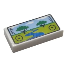 LEGO Tile 1 x 2 with Viewfinder Screen of Safari Park…