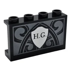 LEGO Panel 1 x 4 x 2 with Shield Pattern