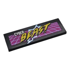 LEGO Tile 2 x 6 with 'CYBER BEAST' Pattern