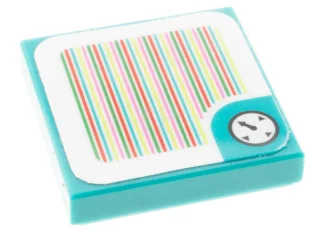 LEGO Tile 2 x 2 with Super Mario Scanner Code -…