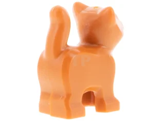 LEGO Kat, babykitten, staand met bruine snuit en zwarte mond, neus…