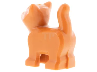 LEGO Kat, babykitten, staand met bruine snuit en zwarte mond, neus…