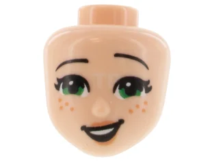 LEGO Head Mini Doll with Lopsided Smile Pattern