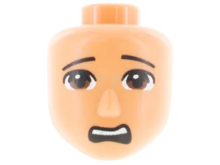 LEGO Head Mini Doll with Scared Open Mouth Pattern