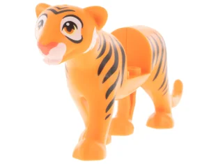 LEGO Grote kat met 2 x 2 uitsparing, zwarte tijgerstrepen, witte…